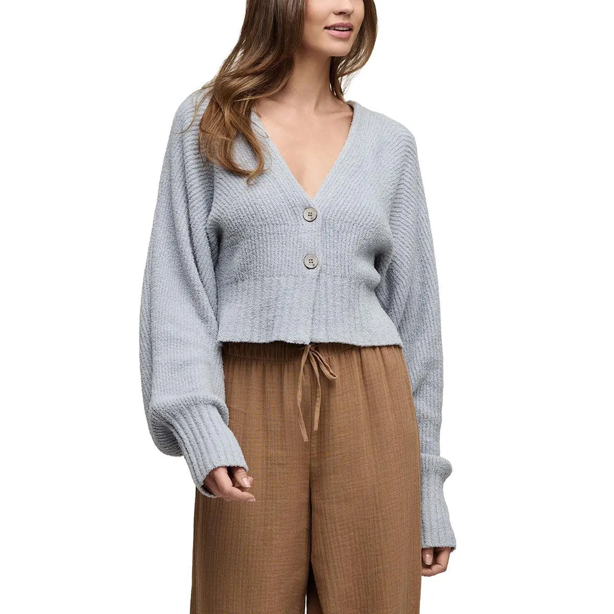 BAREFOOT DREAMS | CozyChic Lite® Cotton Ribbed Button Front Cardigan