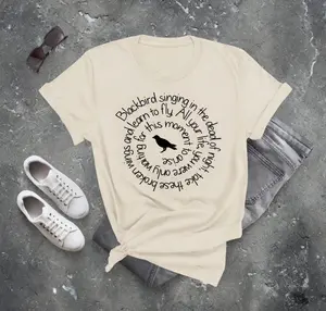 Blackbird Singing Beatles Lyrics Shirt, Music Lover Tee, Rock Concert