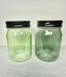 Forest Veil Apothecary Jars, Light Glass Storage Bottles & Canisters with Metal Accents for Home Organization