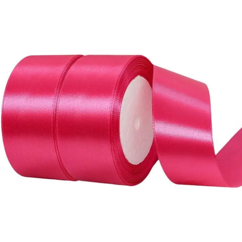 1 1/2 Inch Hot  Satin Ribbon,50 Yards 1-1/2 Inch Hot  Ribbon Solid Fabric Ribbon for  Wrapping Floral Bouquets Wedding  Party Decoration
