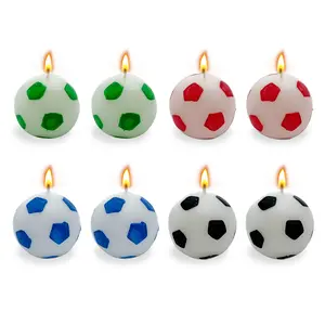 8Pcs FootBall Shape Candles, Colorful Ball Candles for Cozy Home & Table Centerpiece Decor