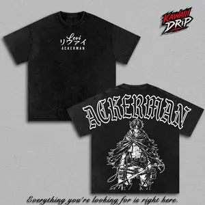Levi Ackerman Attack on Titan T-Shirt, AOT Anime Lover Tee, Shingeki no Kyojin Back Print, Manga Streetwear Top, Vintage 90s Clothing, Soft Cotton Casual Apparel, Menswear Gift, Survey Corps Graphic Shirt, Unisex Casual Wear