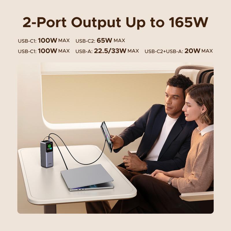 UGREEN Nexode Power Bank 20000mAh 165W with Built-in Retractable USB C Cable Laptop Travel Portable Charger, 100W Input, Fast Charging for MacBook Pro/Air/iPhone 17 16/iPad Pro/Galaxy S25 Ultra/Dell/HP and More TikTokShopBlackFriday ,TikTokShopHolidayHaul