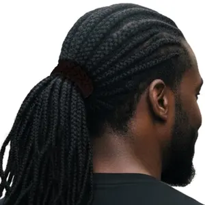 Men's Hair Ties Jumbo Size 2-Pack Brown Super Stretchy for Locs and Braided Hair Soft & Strong Made in the USA