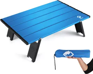VILLEY Portable Mini Folding Beach Table, Ultralight Aluminum Side Table with Carry Bag for Camping, Picnics, and Outdoor Activities HANZGHOU GREATSTAR INDUSTRIAL CO.LTD