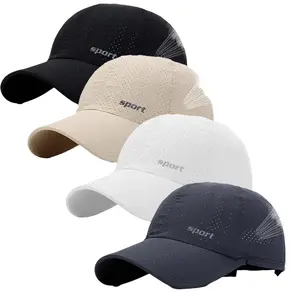 1/4 Pcs Mens Breathable Mesh Baseball Caps Summer Quick Dry Sun Hats for Running Golf Fishing Hiking Cycling Outdoor Sports Adjustable Lightweight UV Protection Sport Caps for Men Women Casual Daily Wear, Universal