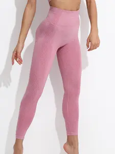 Women's Basic High Waist Stretchy Sports Leggings, Solid Color Skinny Pants, High Stretch Seamless Yoga Legging, Athleisure Fitness Leggings, Ladies Sportswear Clothing for Indoor Outdoor Wear, Stretchable Activewear, High Waisted Leggings