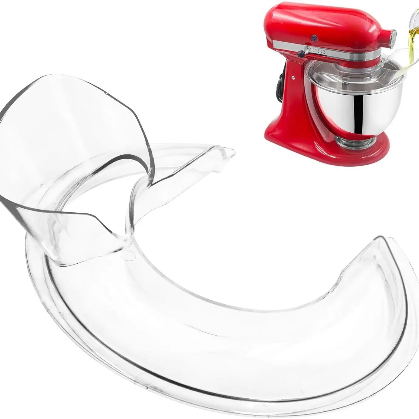 Tilt Head Blender Safety Cover for Kitchenaid 4.5-5qt, Transparent Splash Guard, Secure Fit, Protective Lid, Easy Installation