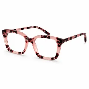 Blue Light Blocking Reading Glasses for Women & Men, Oversized Square Lightweight Readers with Spring Hinge for Work & Daily Use
