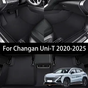 Custom Fit PU Leather Car Floor Mat For Changan Uni-T 2020-2025 Slip-resistant and wear-resistant Pet friendly, easy to clean Luxury Auto Interior Accessories