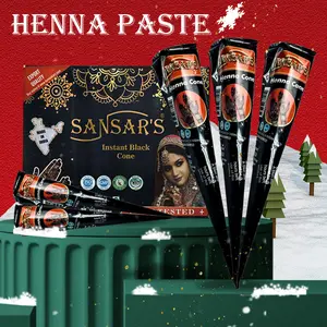 Henna Tattoo Kit(6 Cones,25g Each) Six templates are included Makeup Mehndi Stencils Beauty Cosmetics