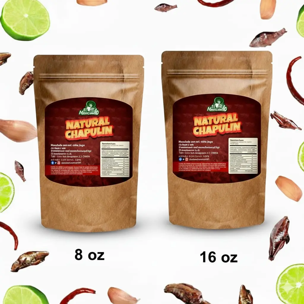 El Mexicanito: Natural Chapulines Salty,Garlic And Spicy