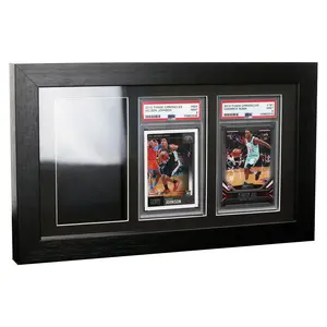 Graded Card Display Frame–Compatible with PSA, CGC, and TAG Slabs–Wall-Mount Trading Card Display Case Black for Sports Cards, Pokémon, and MTG