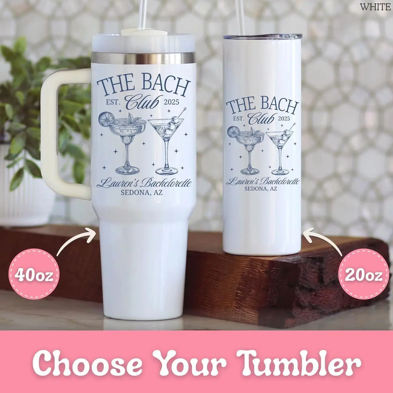 Bachelorette Tumbler Personalized Bachelorette 40oz Tumbler with Handle Custom Bachelorette Gift for Bachelorette Cup for Bachelorette Party