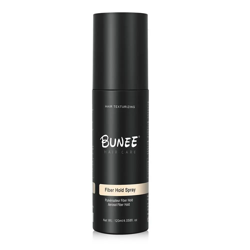 Bunee Fiber Hold Spray (120ml) Pair with fiber powder to help fibers adhere to hair. Provides 24-hour hold and allows for re-shaping throughout the day. A versatile hair styling spray for flexible, long-lasting definition