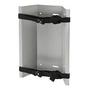 AA Products Model SH-BH-B Steel Propane Tank Holder Compatible with Van Shelving, Bottle Holder with 4.9 FT Nylon Straps, fit for 6L/9L Fire Extinguisher 11“W x 15.7" H