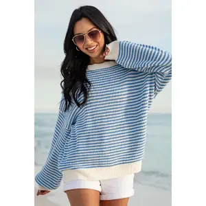 FINAL SALE - Seaside Stripe Lightweight Sweater