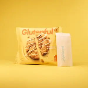 Cinnamon Roll Cookie with White Icing Drizzle