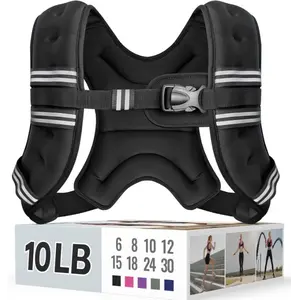 Weighted Vest for Women & Men with Reflective Stripe and Adjustable Buckle, Comfortable & Durable Rucking Vest for Walking, Running & Strength Training