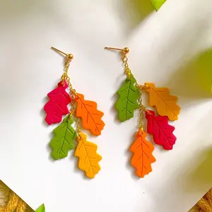 Autumn Leaf Polymer Clay Earrings