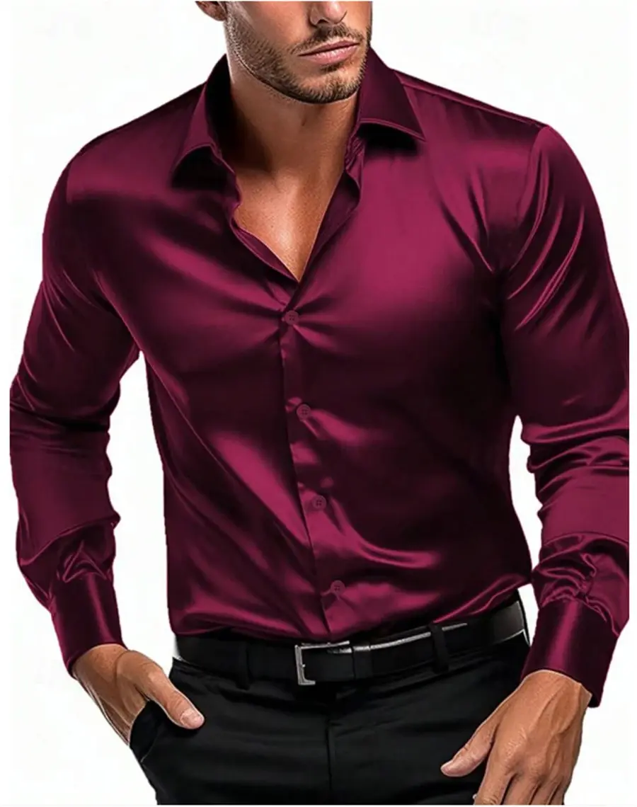 silk shirt men - TikTok Shop