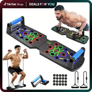 Push-Up Board |   Foldable Home Workout Equipment With Color-Coded System |   Multi-Functional Stands For Chest/Arms/Core Strength |   Portable Gym – Men & Women Fitness Accessory For Daily Training