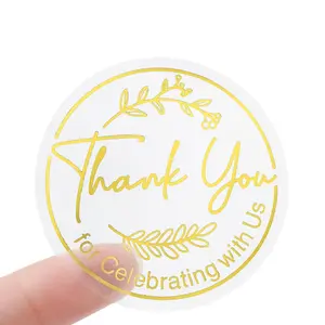 Foil Seal Sticker, 500pcs Elegant Round Labels, Perfect for Weddings & Baby Showers, Self Adhesive Gift Wrapping Supplies, Floral Pattern Sticker, Decoration Sticker
