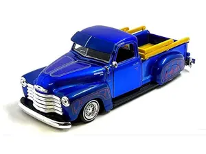1950 Chevrolet 3100 Pickup Truck Lowrider – Candy Blue (Design Lowriders) Diecast 1:24 Scale Model - Maisto 32545BL