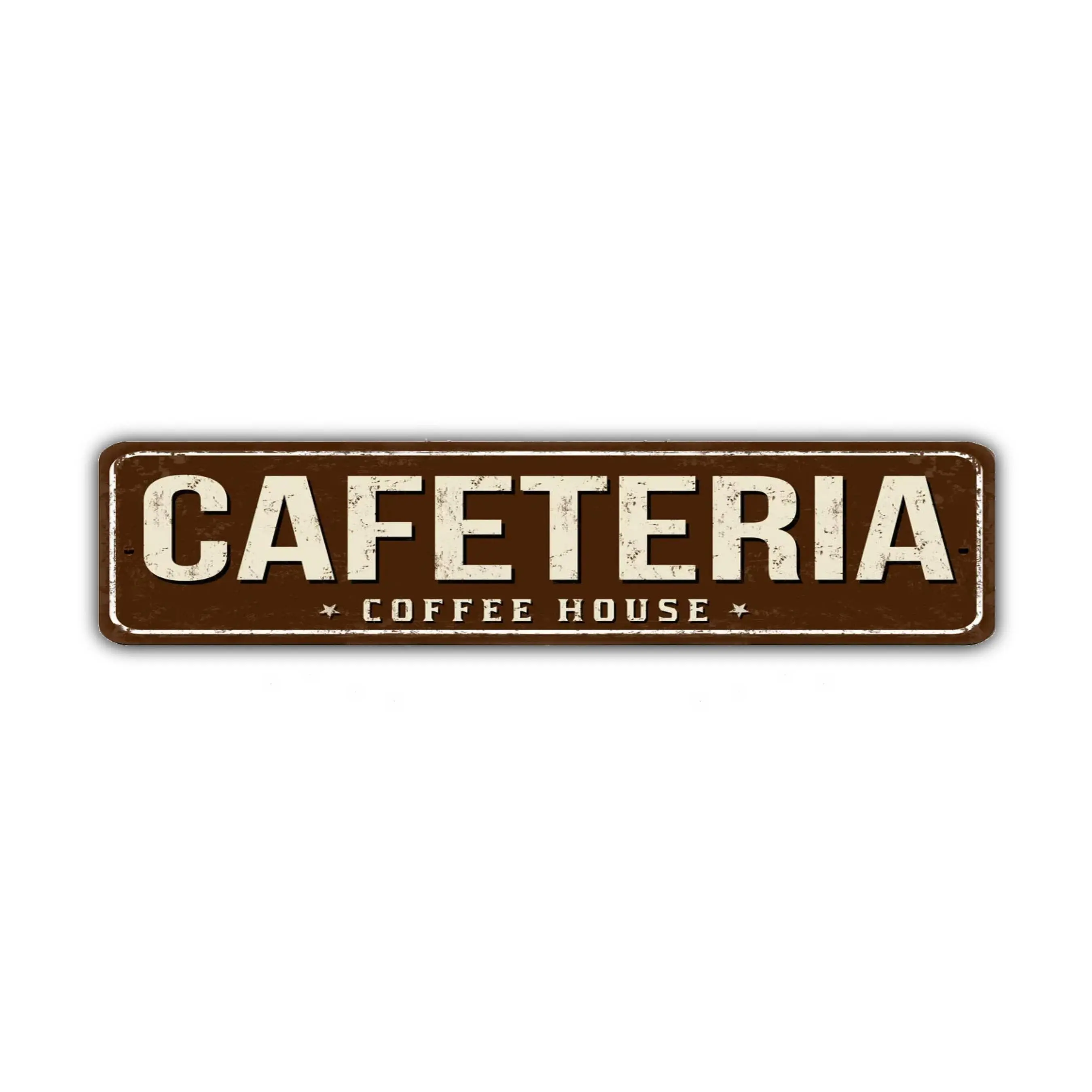 Cafeteria Street Sign Coffee House Vintage Style