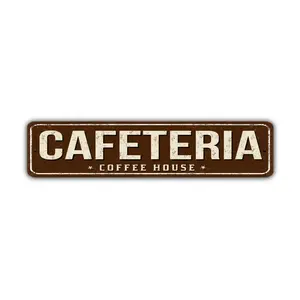 Cafeteria Street Sign Coffee House Vintage Style