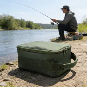 Durable Fishing Lure Box, Multi-Layer Bait Storage Bag with Zipper Closure, Portable Fishing Gear Case, Safe Zippered Closure