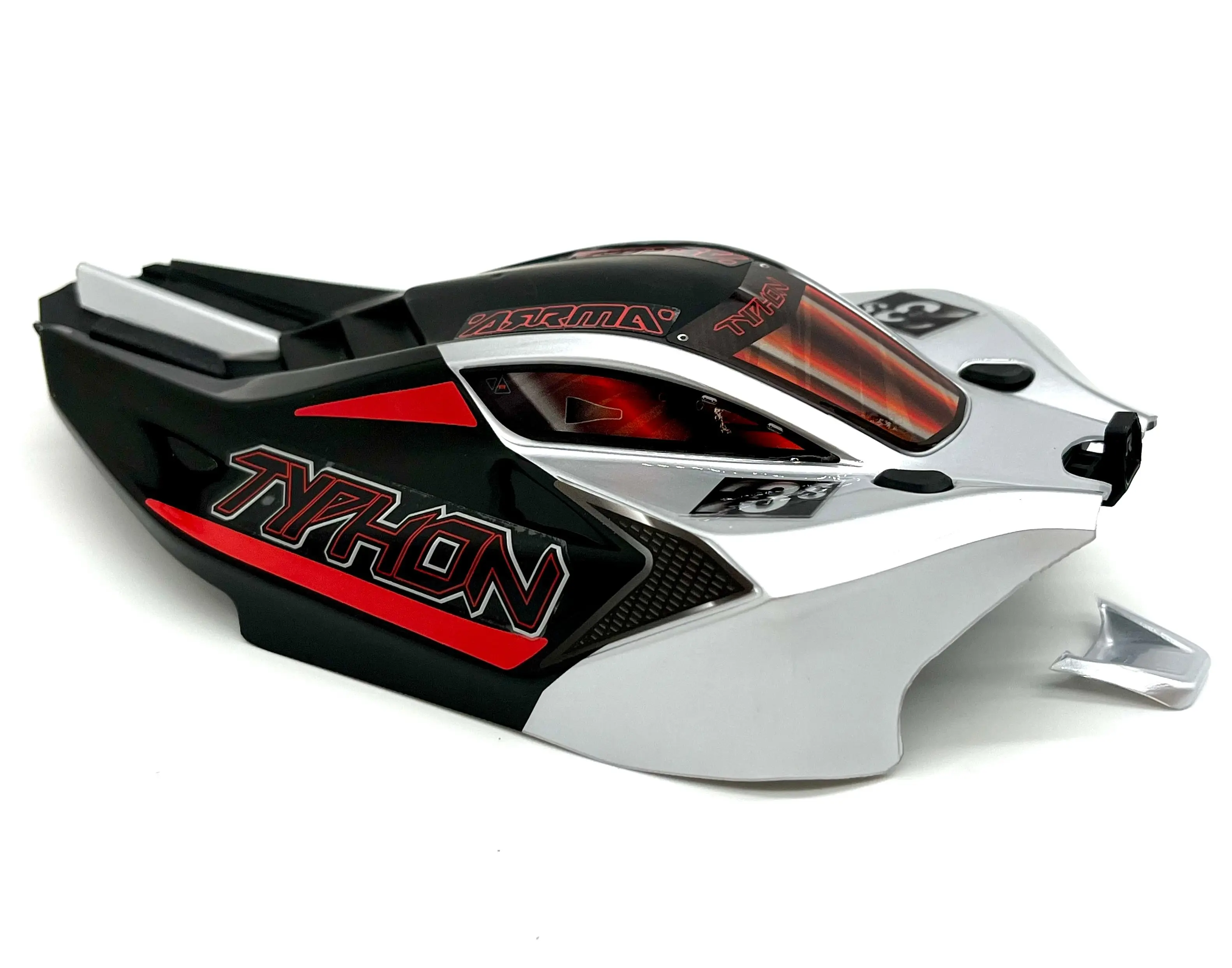 Arrma TYPHON GROM BLX - Body Shell (Black Silver Red) ARA-1563 cover ARA2306
