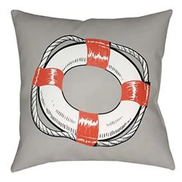 Sturdy Construction Decorative Artistic Weavers LTCH1502-2222 Litchfield Square Pillow, Poppy Red-Onyx Black, 22x22 in., Sturdy Construction Decorative Pillows