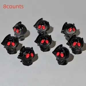 8pcs Cute Reaper Figurines Set, Mini Cartoon Desk Decorations, Gothic Resin Sculptures Collection, Decorative Sculptures Set, Perfect Gift for Halloween Fans