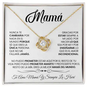 Regalo para mamá de Hija - Regalo para el día de la madre - Regalo de cumpleaños, Gracias Mama Collar, Necklace for Mom, Gift for Mother's Day, Mother Meaningful Gift in Spanish, Regalo Gracias Mamá