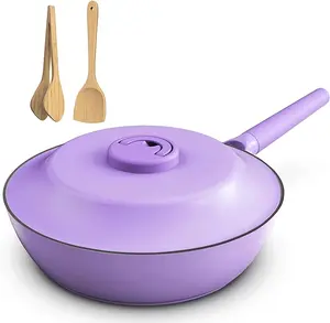imarku Deep Frying Pans Nonstick with Lid, 11-inch Multipurpose Design Replaces Multiple Pots and Pans, Healthy Kitchen Chef's Pan with Ergonomic Detachable Handle, 4-Quart Capacity, Suitable for All Stove Cookware Oil