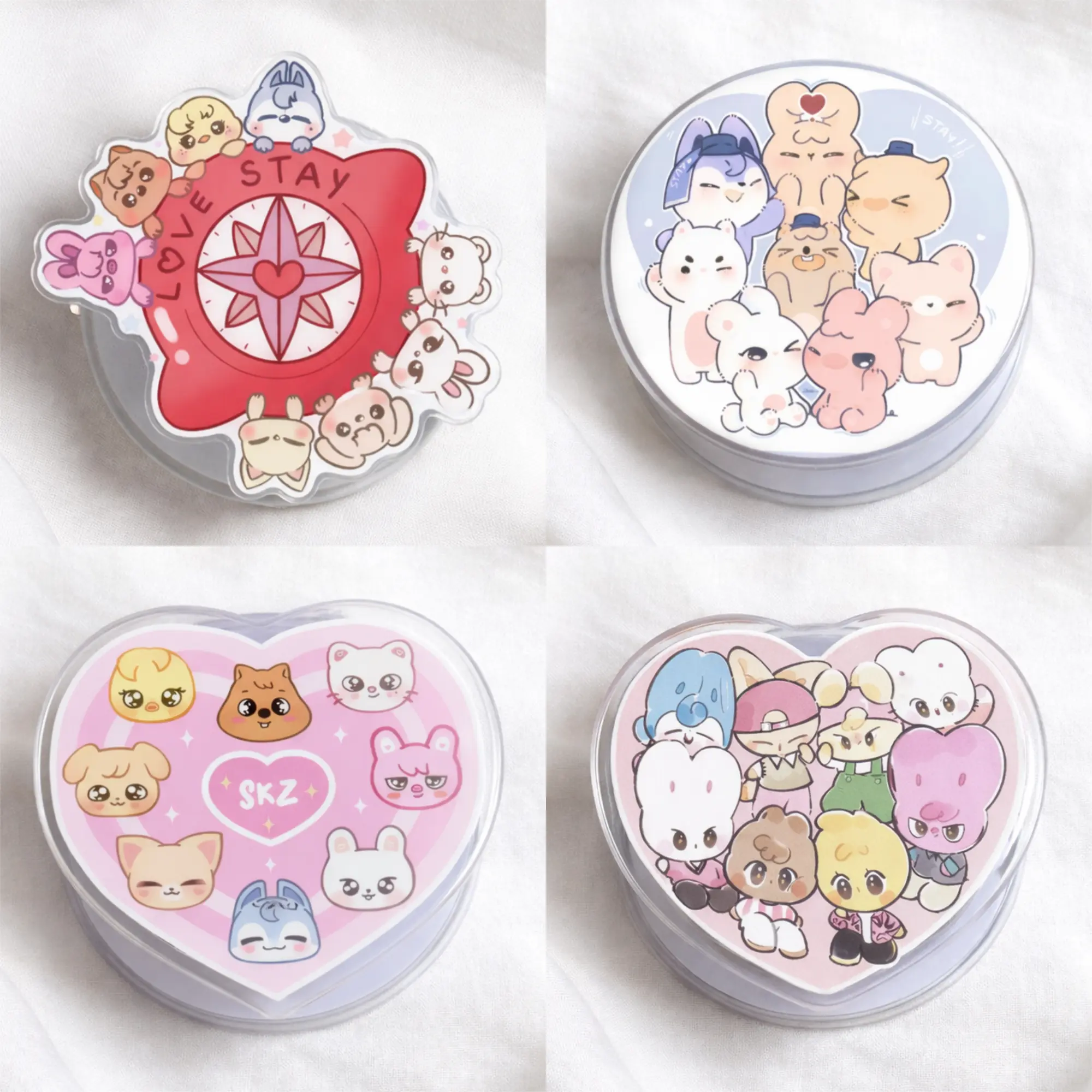 SKZ Cute Kawaii Friends Magsafe Phone Grip – Magnetic Pop Socket & Kickstand – Pastel Chibi Phone Accessory