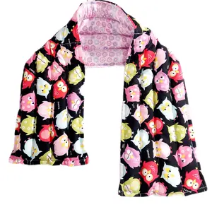 Owls, Therapeutic heating-cooling rice bag, neck wrap, heat pad, cold pack, massage, spa