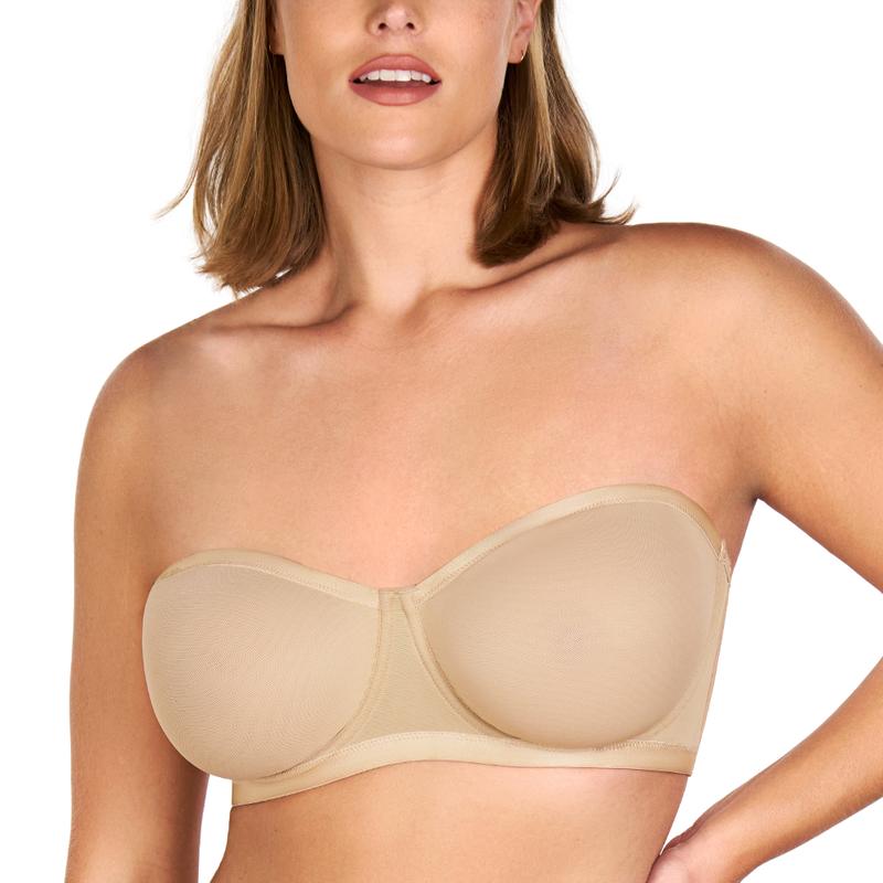 HSIA Bella Women's Convertible Strapless Minimizer Bandeau Bra Underwire Unlined for Large Bust