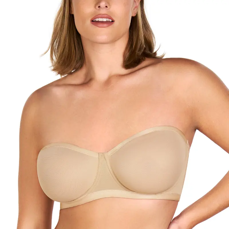 HSIA Bella Women's Convertible Strapless Minimizer Bandeau Bra Underwire Unlined for Large Bust 7