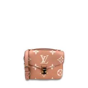 Pre-owned Louis Vuitton Leather Shoulder Bags Pink Bicolor Empreinte Pochette Métis