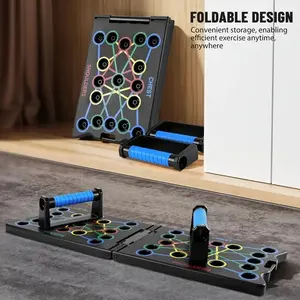 Push-up Board Portable Exercise Foldable Equipment for Home Gym & Calisthenics Fitness Equipment for Men & Women Multi-Functional Pushup Stands System Fitness Floor Chest Muscle Exercise Professional Equipment