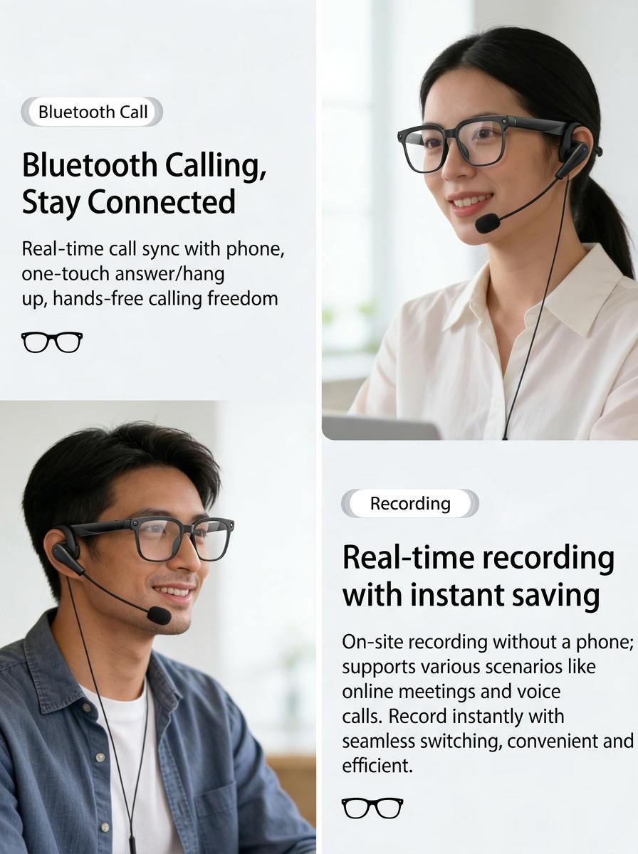 Smart AI Camera Glasses with 8MP Photochromic Lenses Button Touch Adjustment for Travel Outdoor Adventures Hands-Free Photography 160 Languages Real-Time Translation Bluetooth Wireless Wearable Video Recording UV Protection