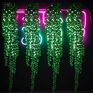 Artificial Hanging Succulents Decor, String of Pearls Fake Plants for Wall Backdrop, Indoor Greenery for Home Garden, Outdoor Decoration, No Maintenance Needed, Realistic Looking