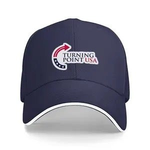 Unisex Adjustable S&T TPUSA Logo Baseball Cap - Conservative Slogan, American Flag Graphic, Cooling Breathable Durable Black Polyester Political Hat, Buckle Closure, All Seasons Hand Washable Casual Outdoor Headwear