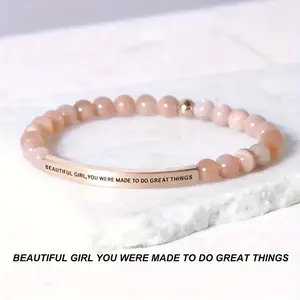 Delicate Female Bracelet With BEAUTIFUL GIRL YOU WERE MADE TO DO GREAT THINGS Engraved For Women Gift