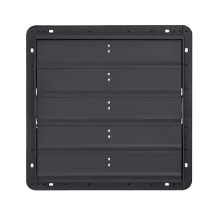 20 in. Shutter Exhaust Fan, Wall Mounted Attic Vent Fan with Smart Programming Variable Speed Temperature Control, 4800 CFM, EC Motor, Timer, for Shed, Garage, Greenhouse Ventilation Cooling, Black