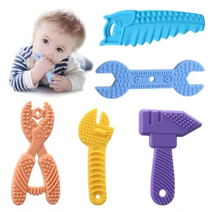 5PCS Baby Teething Toys, Silicone Sensory Chew Teether  Newborn Infant 0-6 9 12 18 Month ,Kids Travel Toys, BPA Free