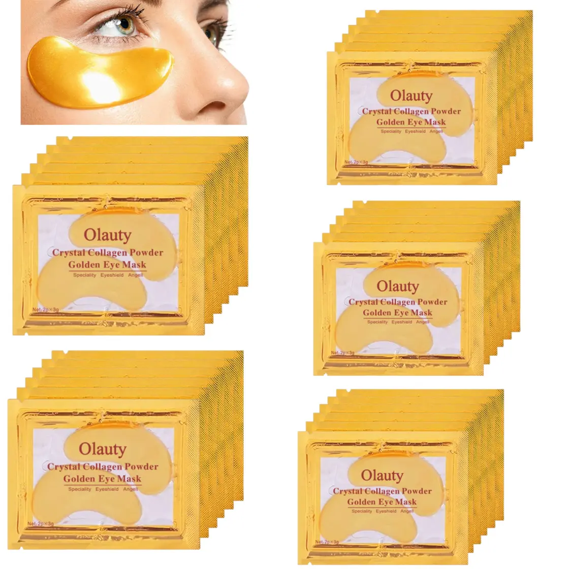 30 Pairs Collagen Under Eye Patches Multi-Pack - Gold Hydrogel Masks, Firming, Revitalizing Tired Eyes Solutions for Dark Circles, Puffiness, Wrinkles | Gentle, Smooth, Hydrating Anti-Aging Daily Treatment for Normal, Sensitive Skin, Revive Under Eyes