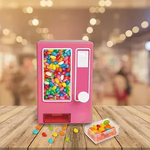 Vintage Mini Candy Vending Machine, Perfect for Gum Jelly Beans Snacks, No Batteries Needed, Ideal Kitchen Accessory Gift for Youngsters